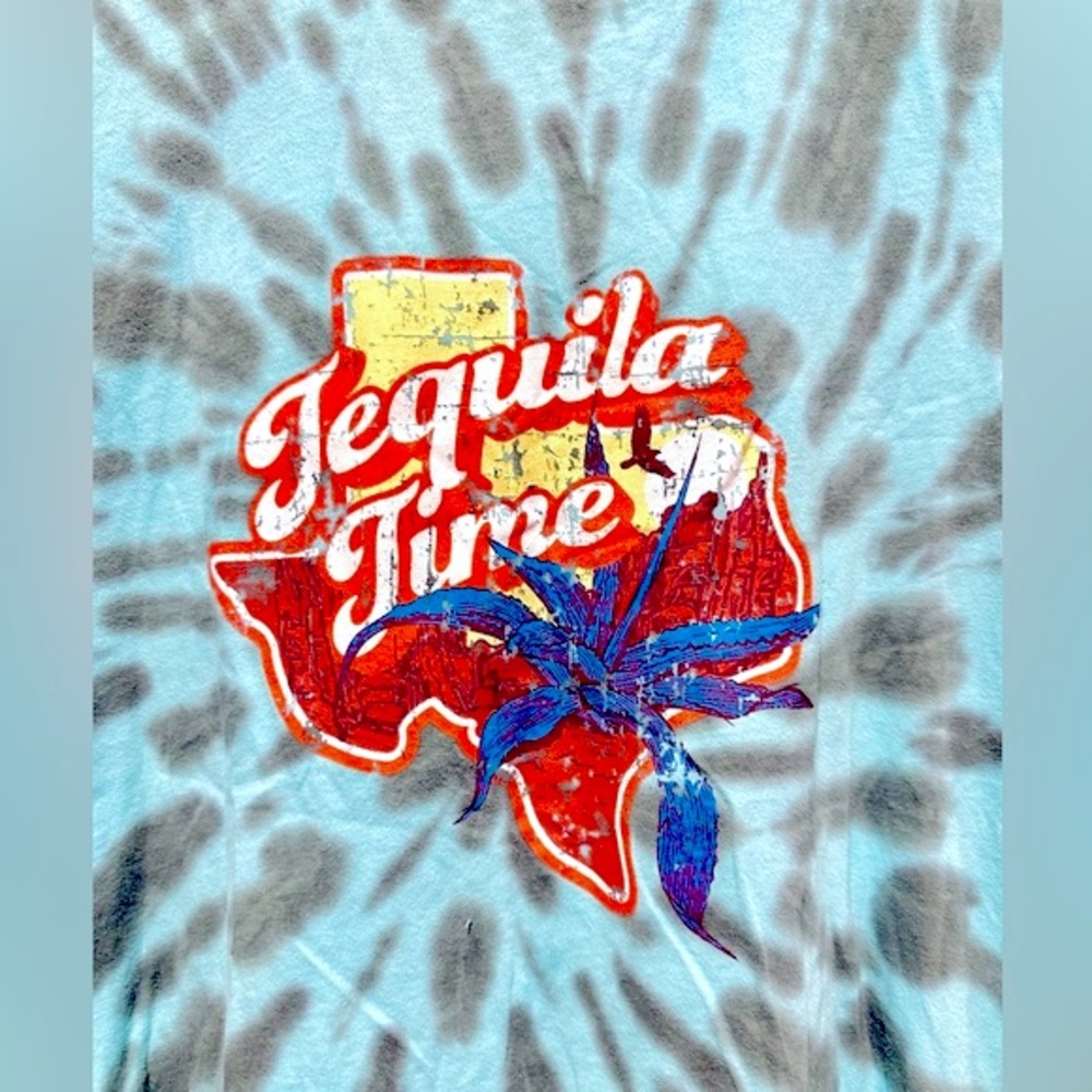 NWOT Rock & Roll Denim Tye Die Tequila Time Tank Sz XL - Picture 7 of 12
